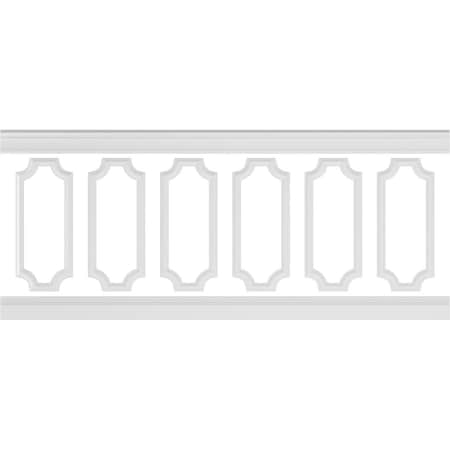 Ekena Millwork 94 1/2"L (Adjustable 40"H to 44"H) Ashford Scalloped Panel Traditional Wainscot Paneling Kit WPKUSC011P040